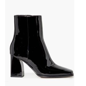 PAIGE Farah Square Toe Bootie in Black Patent Leather Size 7 New in Box $420